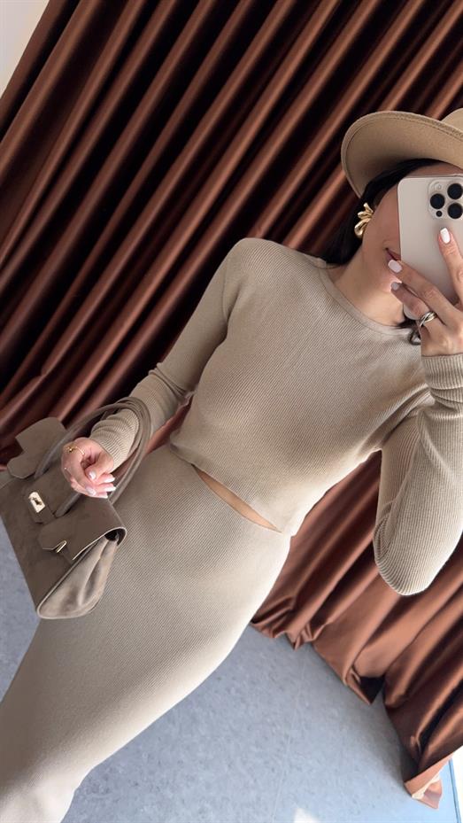 İkili Premium Bej Takım