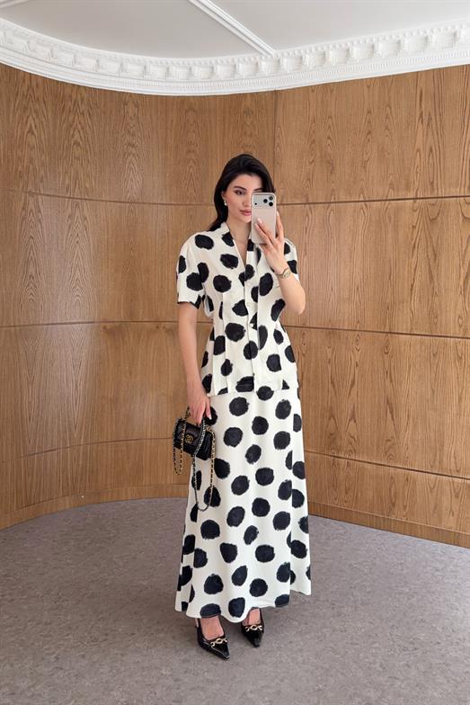 İnci Düğmeli Puantiyeli 3lü Takım