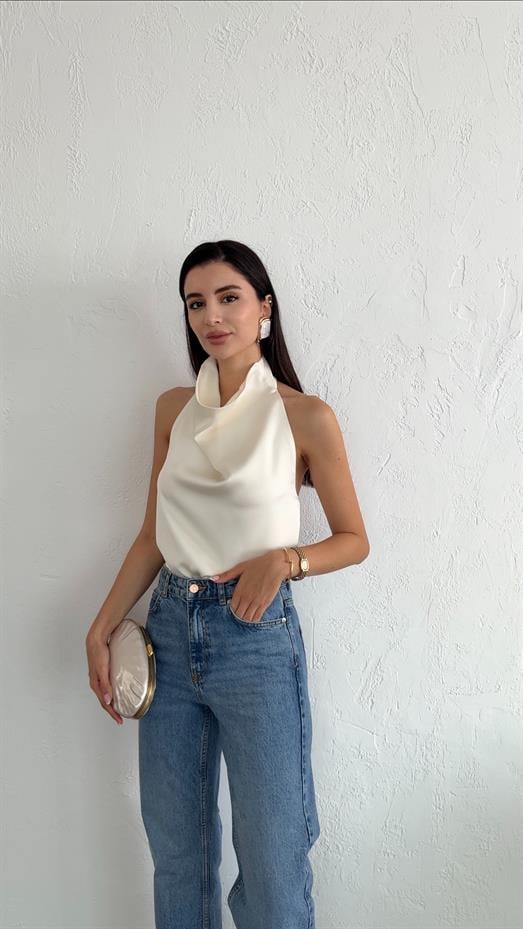 İnci Saten Bluz
