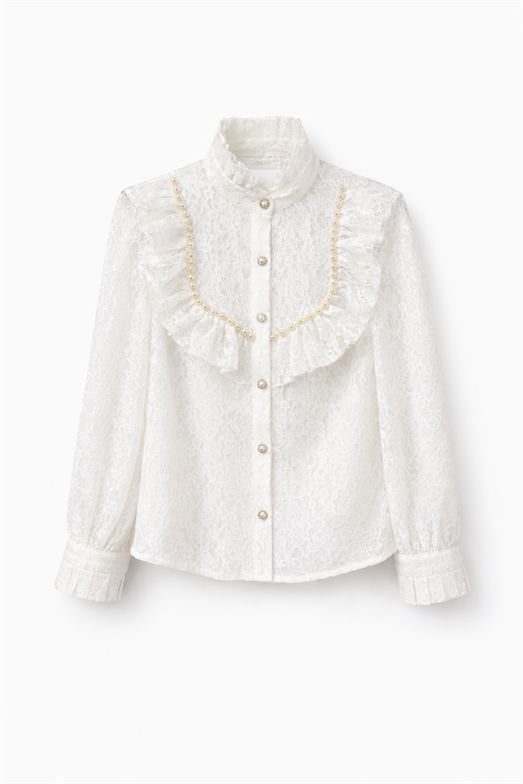 İncili Beyaz Gömlek