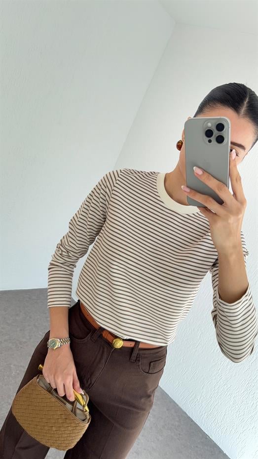 Kahve Çizgili Tok Basic