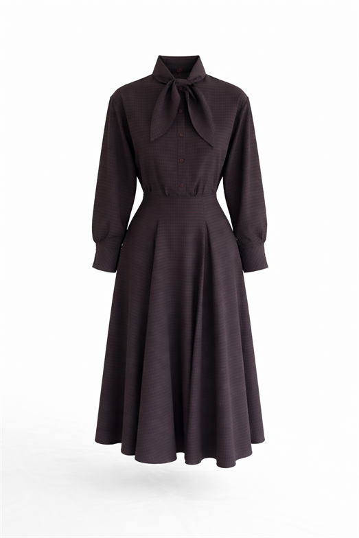 Kahve-Siyah Gömlek-Etek Takım