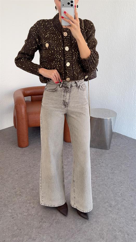 Kahve Tintli Duman Rengi Jean