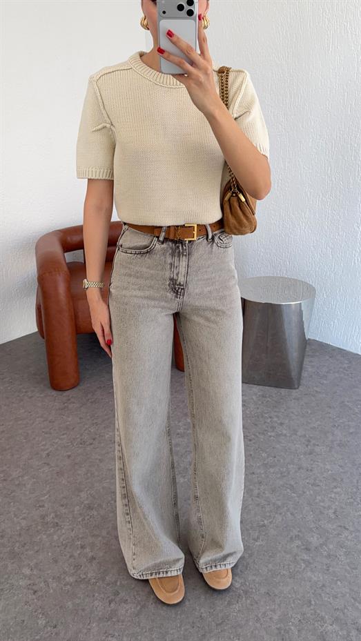 Kahve Tintli Duman Rengi Jean