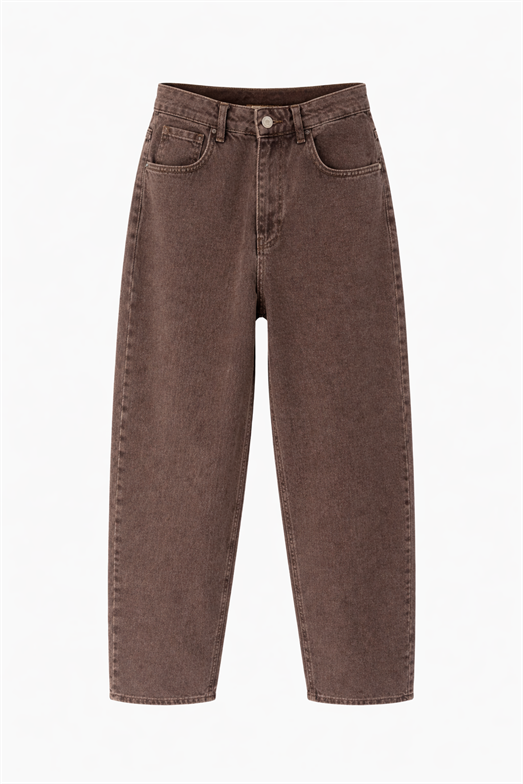 Kahverengi Baggy Jean