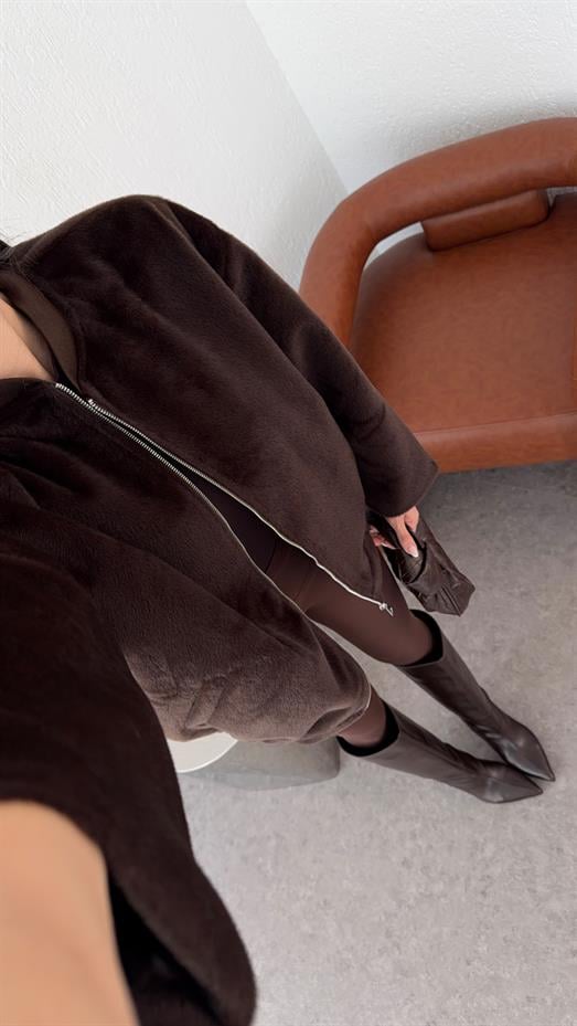 Kahverengi Premium Bomber Ceket