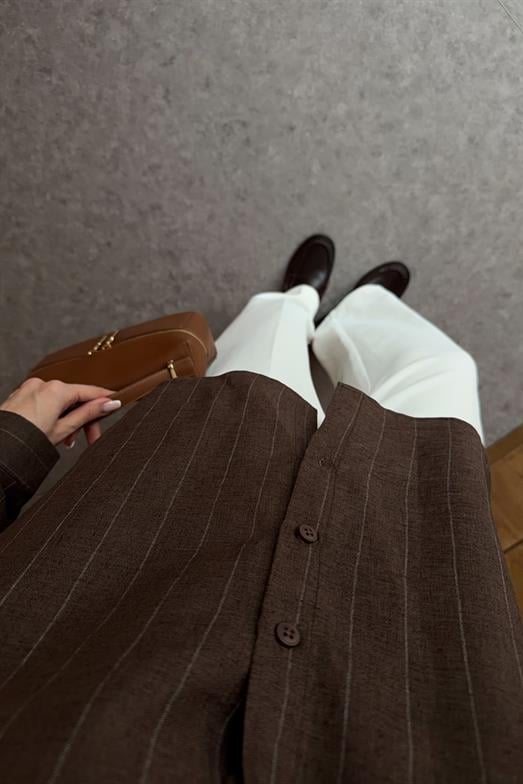 Kahverengi Tül Gömlek