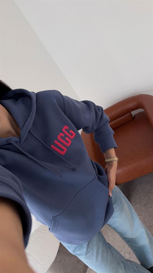 Kanguru Cepli Lacivert Sweat