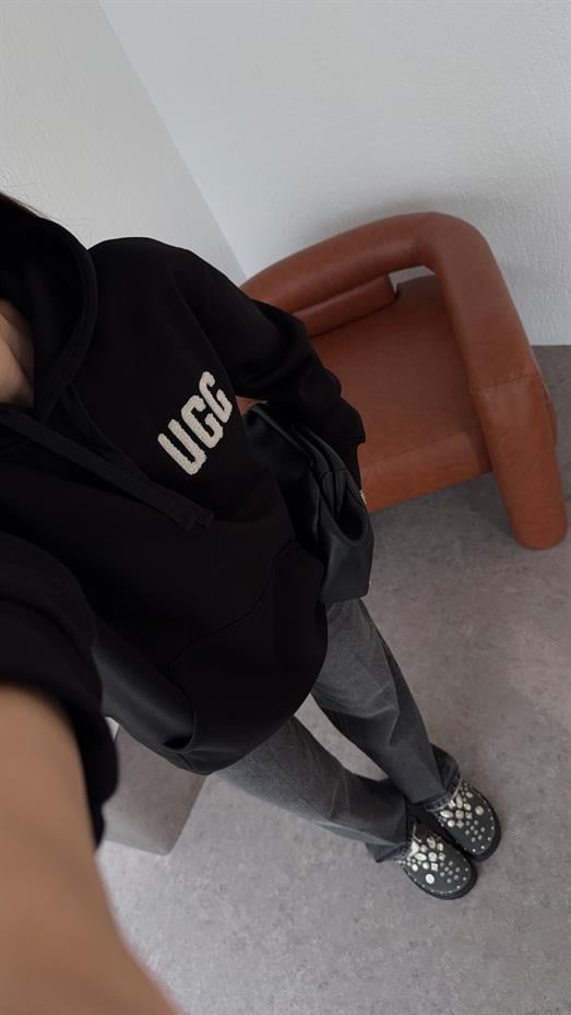 Kanguru Cepli Siyah Sweat