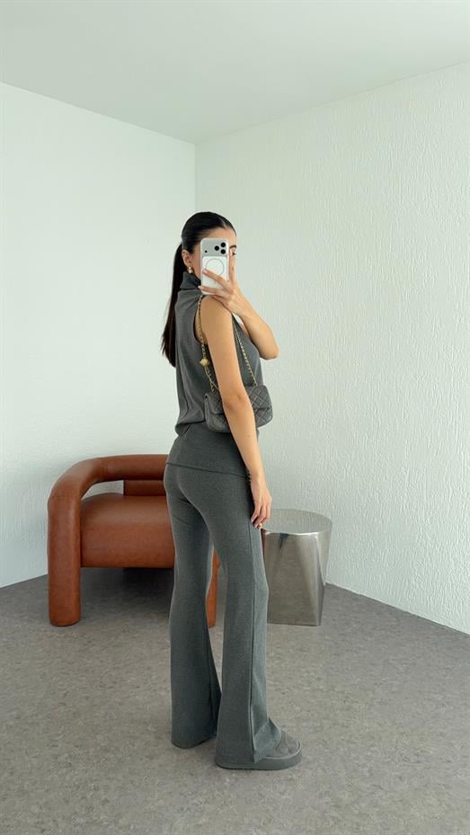 Katlı Antrasit Pantolon