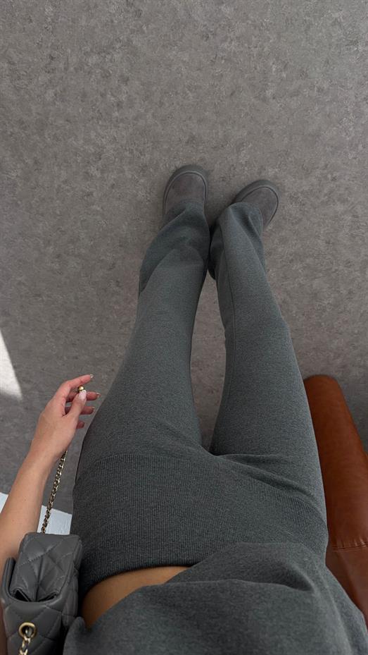 Katlı Antrasit Pantolon