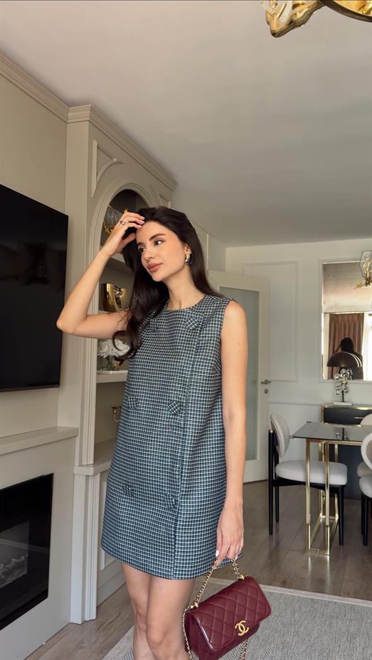 Kazayağı Yelek Elbise