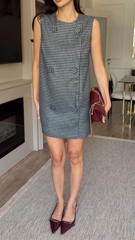 Kazayağı Yelek Elbise