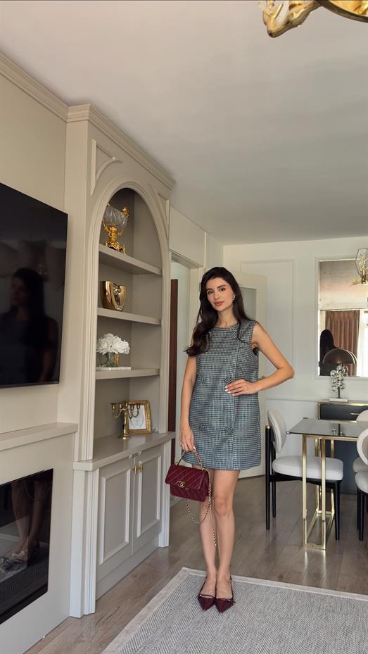 Kazayağı Yelek Elbise