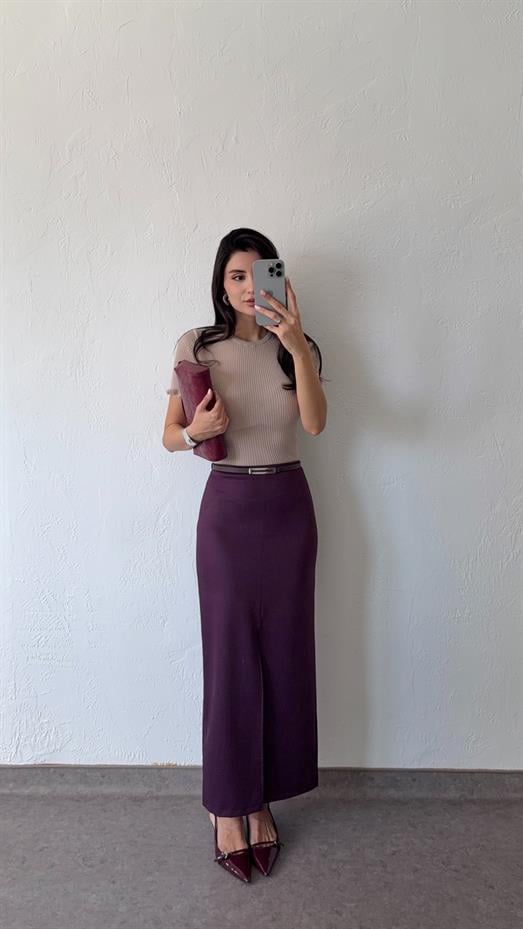 Kemerli Mürdüm Etek