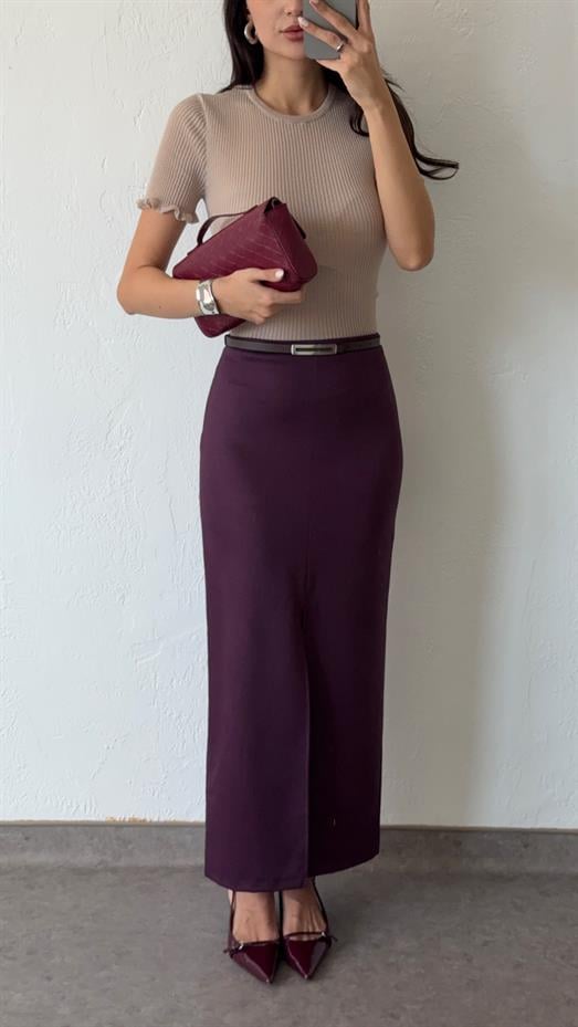 Kemerli Mürdüm Etek