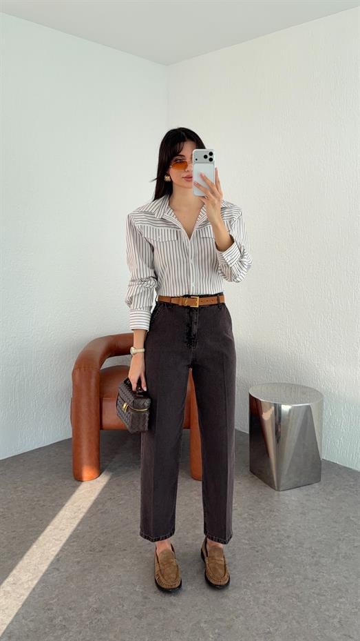 Skatter Koyu Kahve Jean