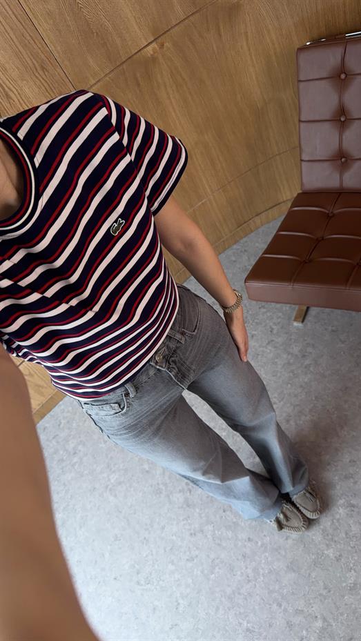 Kırmızı Çizgili Coste Tshirt