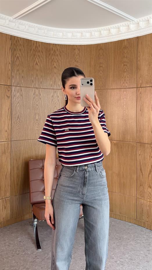 Kırmızı Çizgili Coste Tshirt