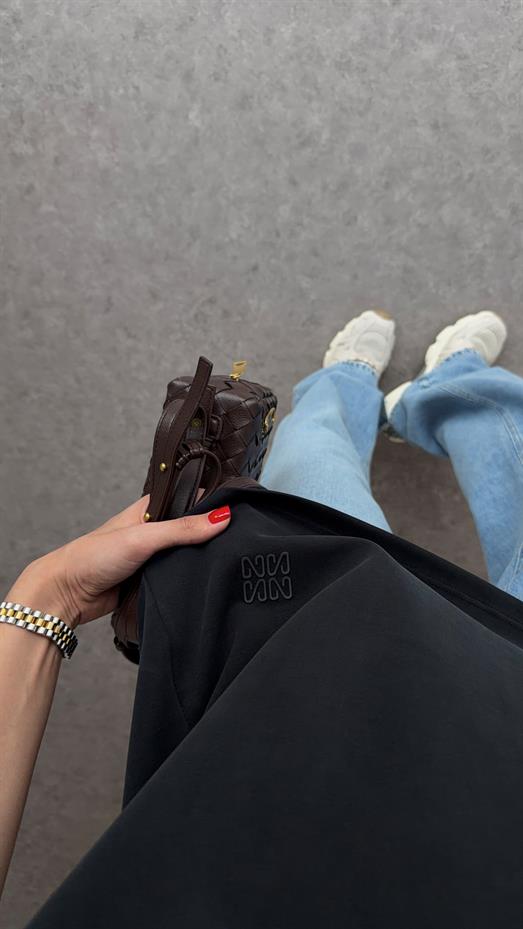 Kısa Kollu Modal Antrasit Sweat