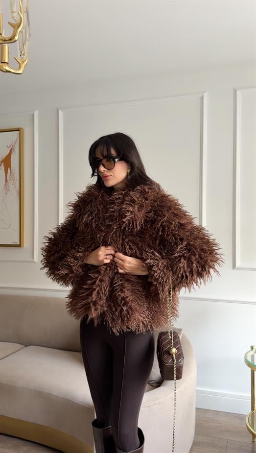 Kıvırcık Tüylü Kahve Kürk