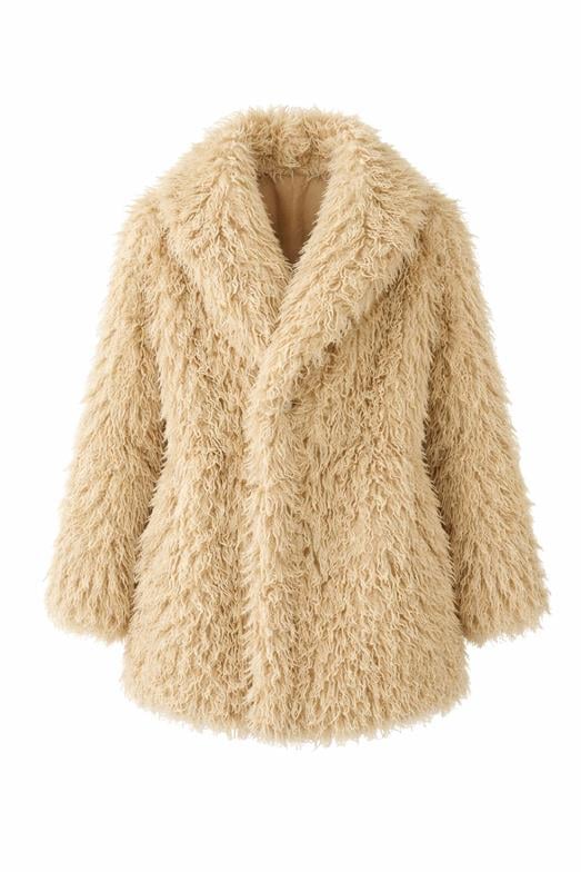 Kıvırcık Tüylü Krem Kürk