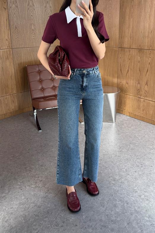 Koyu Mavi Kar Yıkama Jean