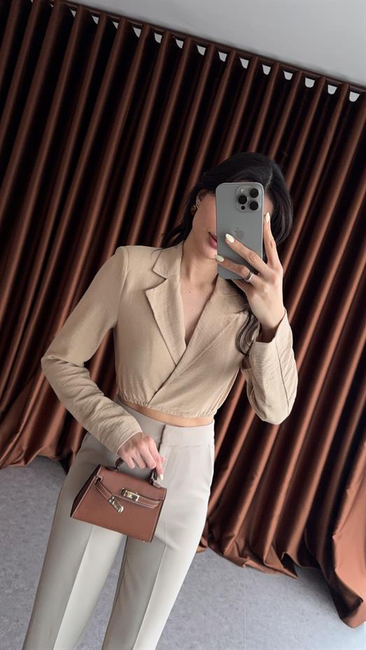 Kruvaze Sütlü Kahve Ceket