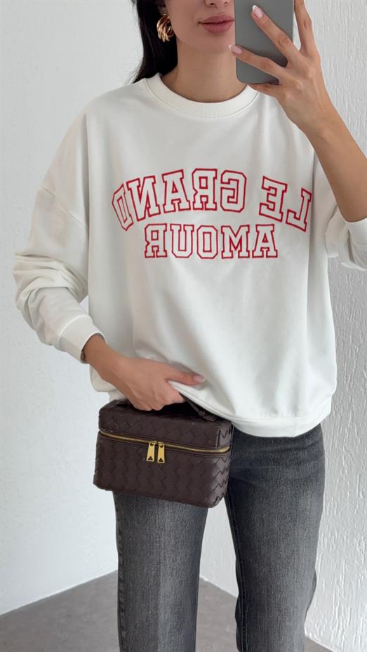 Le Grand Amour Beyaz Sweat
