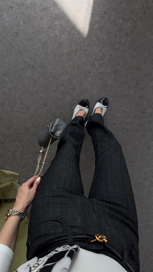 Likralı Düz Kesim Antrasit Jean