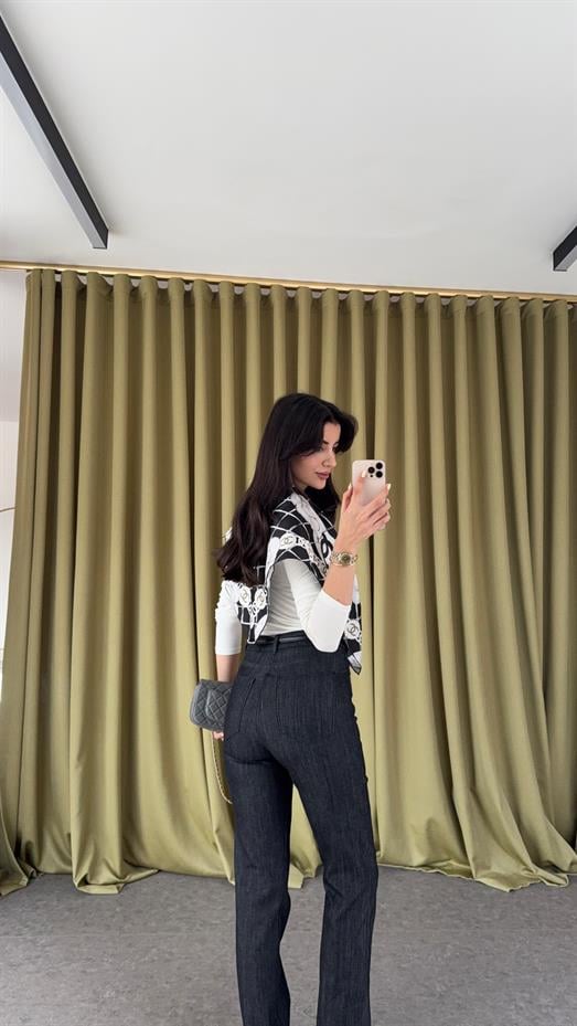 Likralı Düz Kesim Antrasit Jean