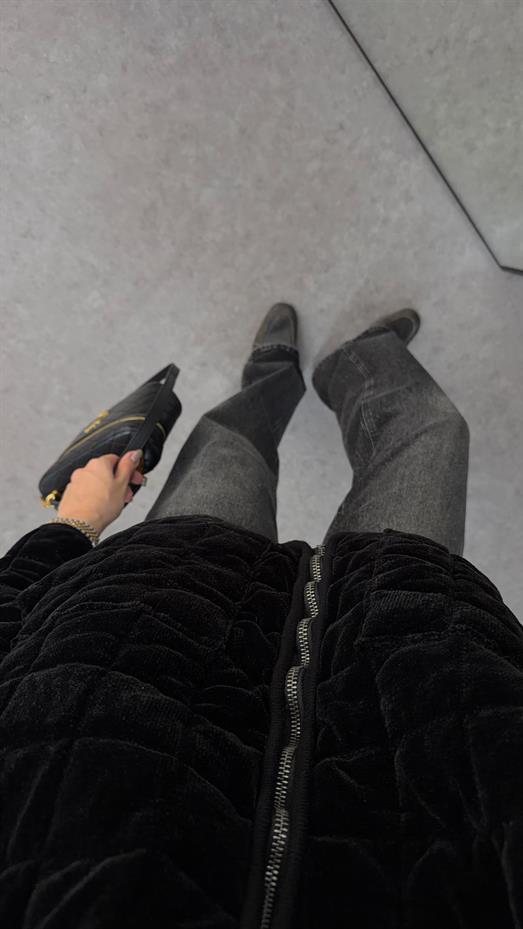 Likralı Kadife Ceket