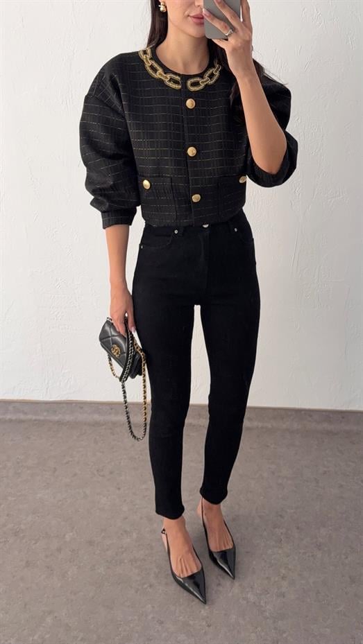 Likralı Siyah Skinny Dilvin Jean