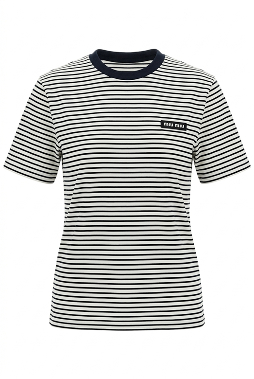 M Çizgili Lacivert Tshirt