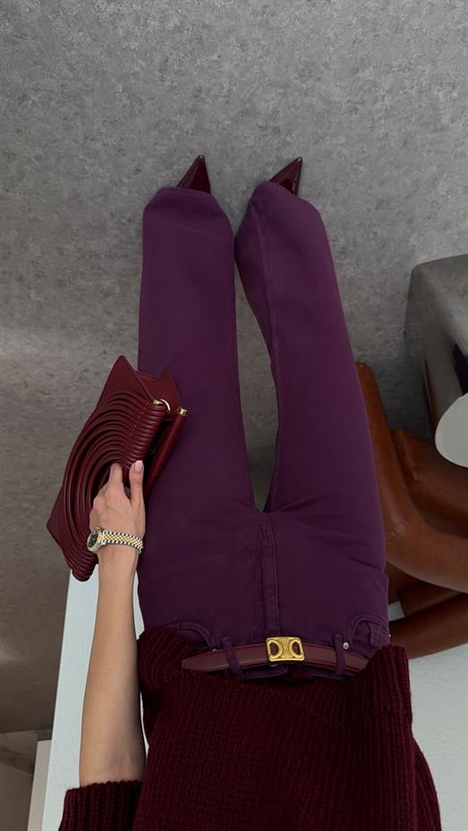 Mürdüm Denim Palazzo