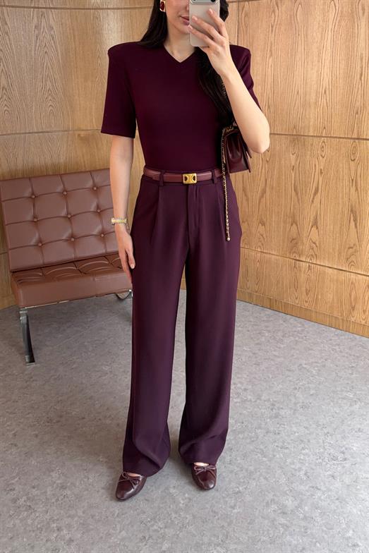 Mürdüm Palazzo Pantolon