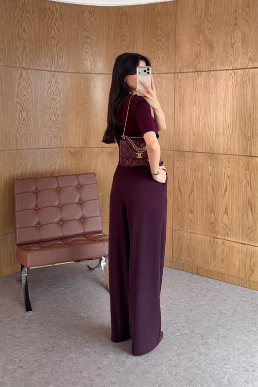 Mürdüm Palazzo Pantolon