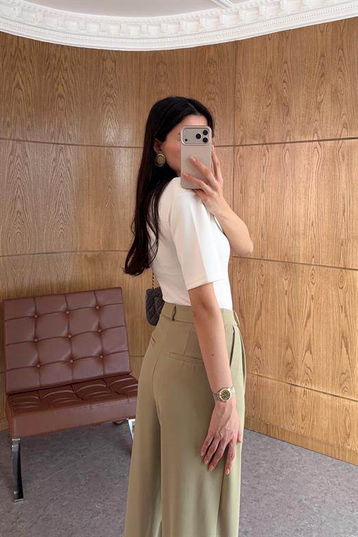 Olive Sand Palazzo Pantolon