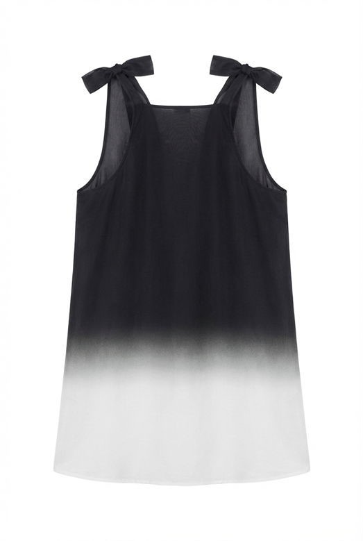 Ombre Geçişli Siyah Bluz