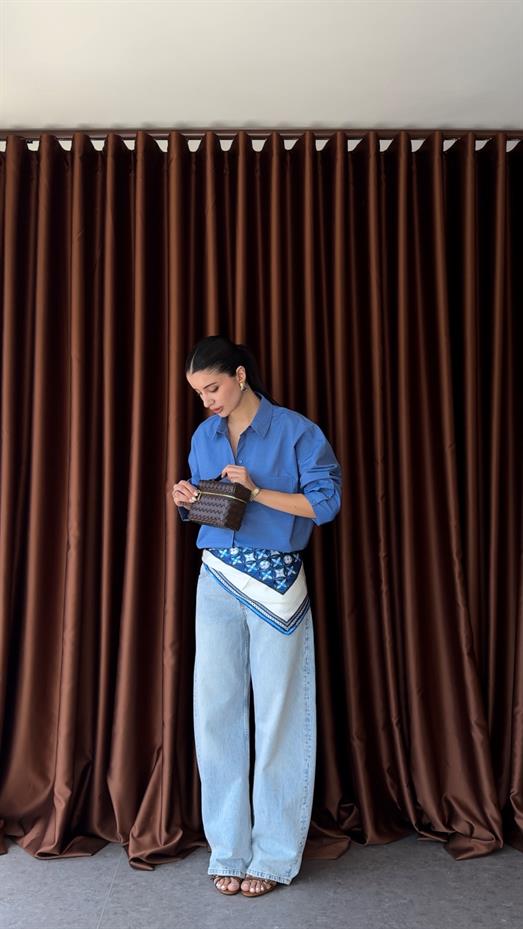 Oversize Açık Jean