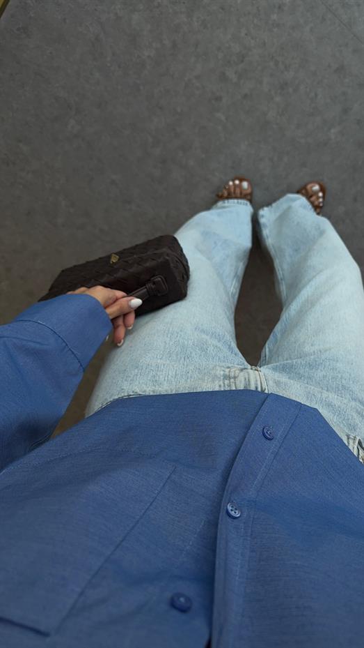 Oversize Açık Jean