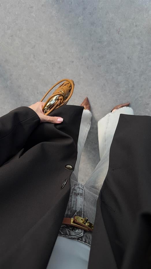 Oversize Kahverengi Blazer