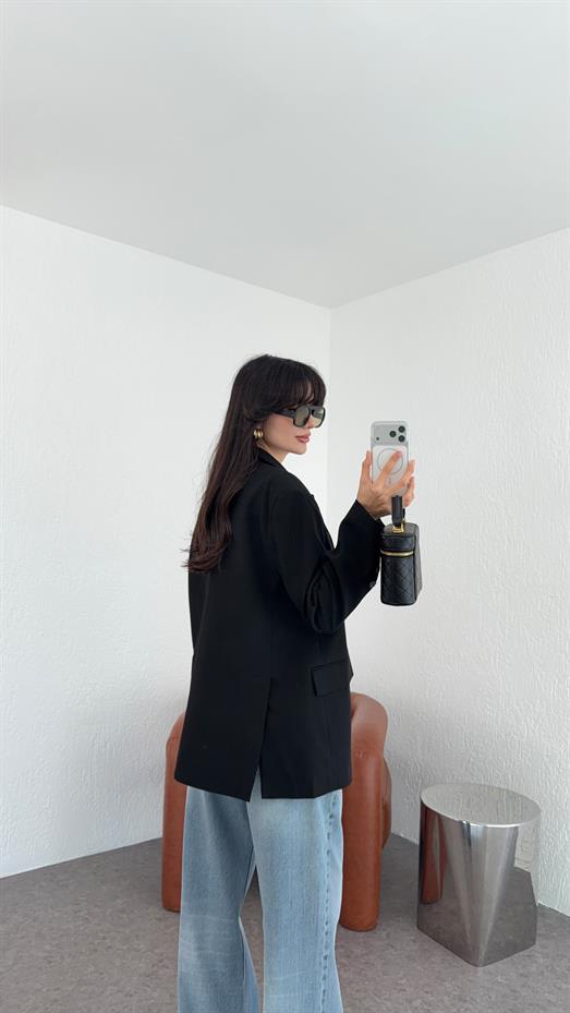 Oversize Siyah Blazer