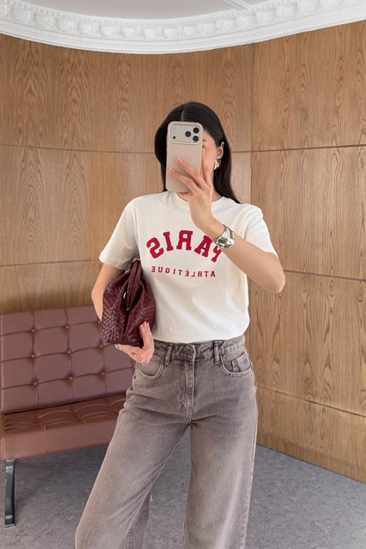 Paris Beyaz Tshirt