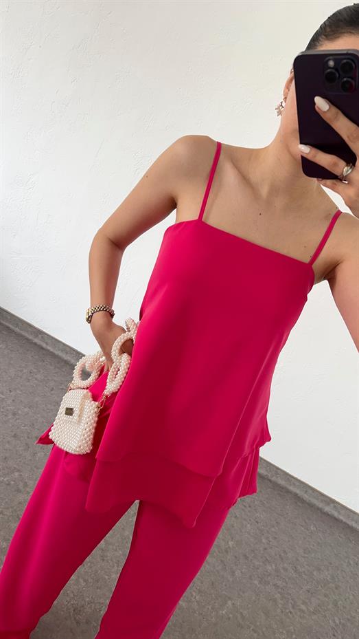 Pembe Mat Saten Takım