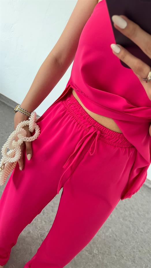 Pembe Mat Saten Takım