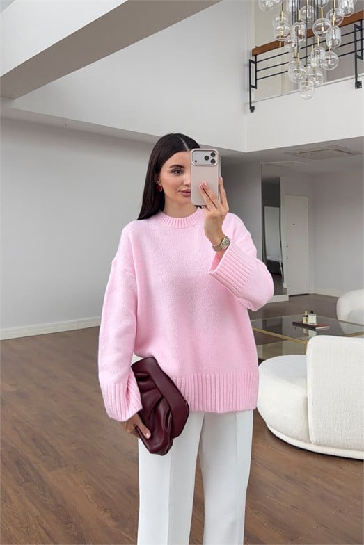 Pembe Yarım Balıkçı Rahat Kesim Kazak