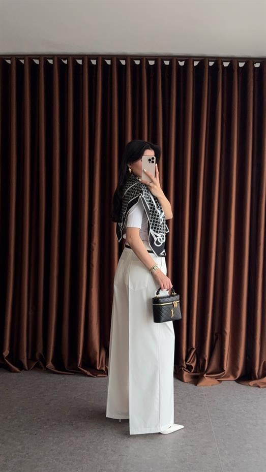 Poliviskon Beyaz Pantolon