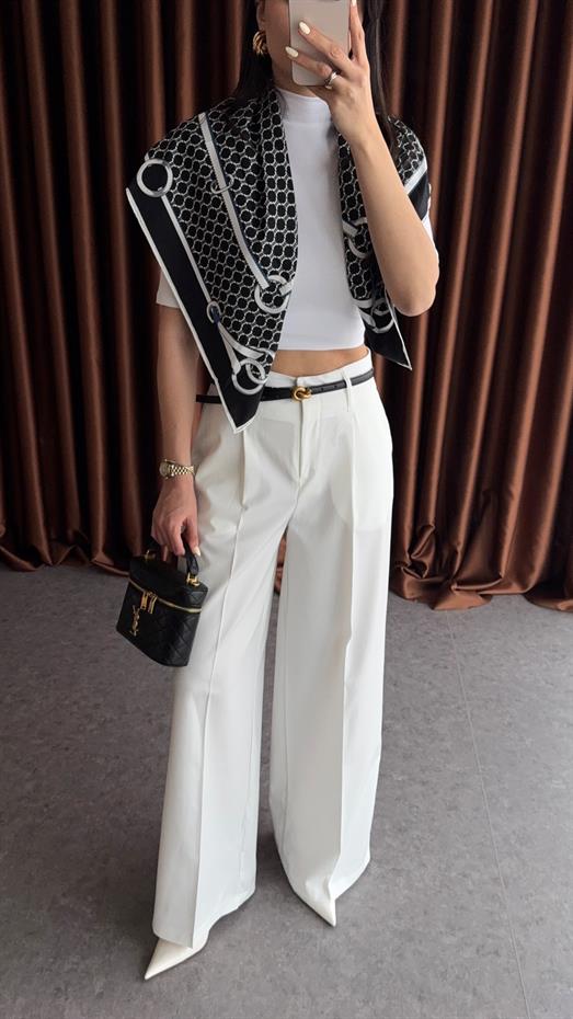 Poliviskon Beyaz Pantolon