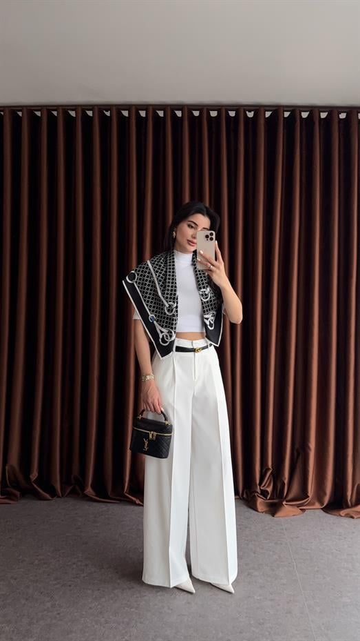 Poliviskon Beyaz Pantolon